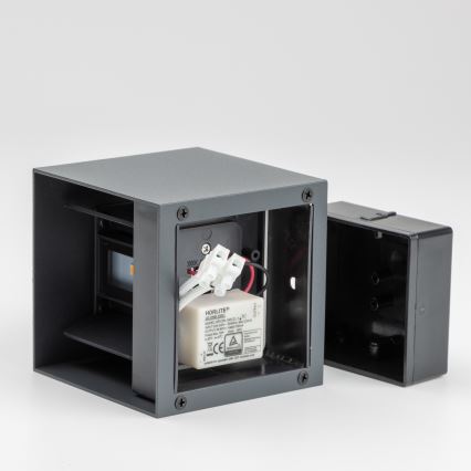 Brilagi - Вуличний світлодіодний настінний світильник CUBE LED/6W/230V антрацит IP54