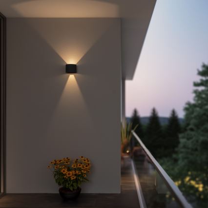 Brilagi - Вуличний світлодіодний настінний світильник RONDO LED/6W/230V антрацит IP54