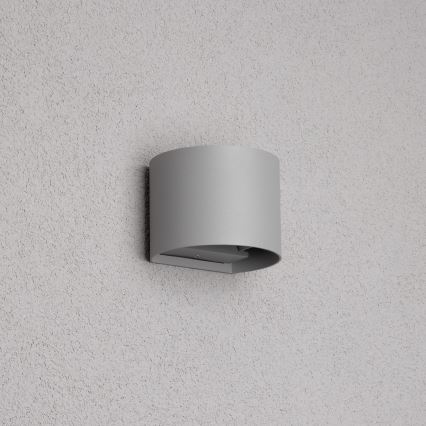 Brilagi - Вуличний світлодіодний настінний світильник RONDO LED/6W/230V сірий IP54