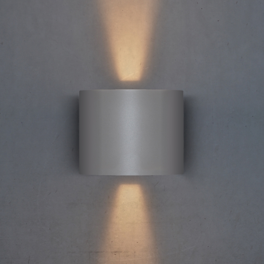 Brilagi - Вуличний світлодіодний настінний світильник RONDO LED/6W/230V сірий IP54