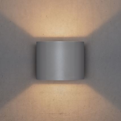 Brilagi - Вуличний світлодіодний настінний світильник RONDO LED/6W/230V сірий IP54