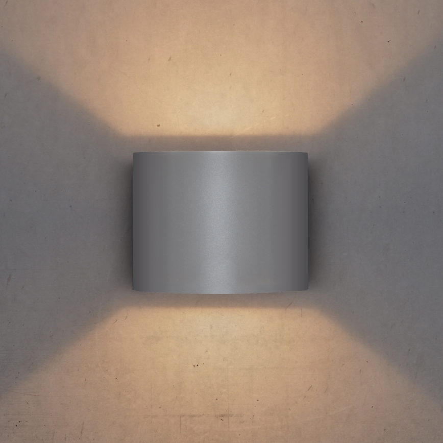 Brilagi - Вуличний світлодіодний настінний світильник RONDO LED/6W/230V сірий IP54