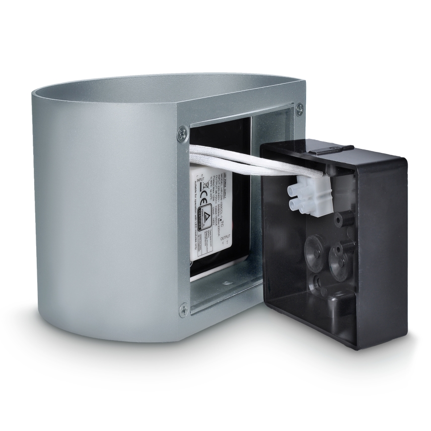 Brilagi - Вуличний світлодіодний настінний світильник RONDO LED/6W/230V сірий IP54