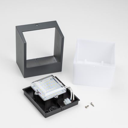 Brilagi - Вуличний світлодіодний настінний світильник TERNI LED/12W/230V антрацит IP44