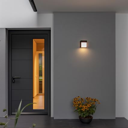 Brilagi - Вуличний світлодіодний настінний світильник TERNI LED/12W/230V чорний IP44