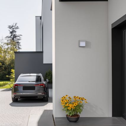 Brilagi - Вуличний світлодіодний настінний світильник TERNI LED/12W/230V сірий IP44