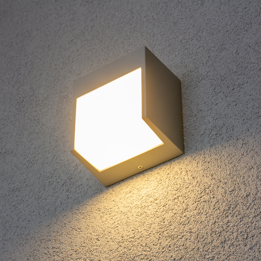 Brilagi - Вуличний світлодіодний настінний світильник TERNI LED/12W/230V сірий IP44
