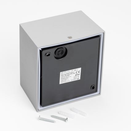 Brilagi - Вуличний світлодіодний настінний світильник TERNI LED/12W/230V сірий IP44