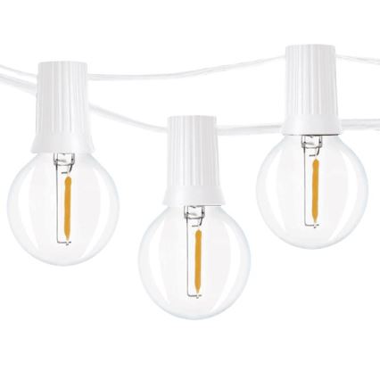 Brilagi - Вулична декоративна LED гірлянда ГІРЛЯНДА 25xE12 20м білий IP44 теплий білий