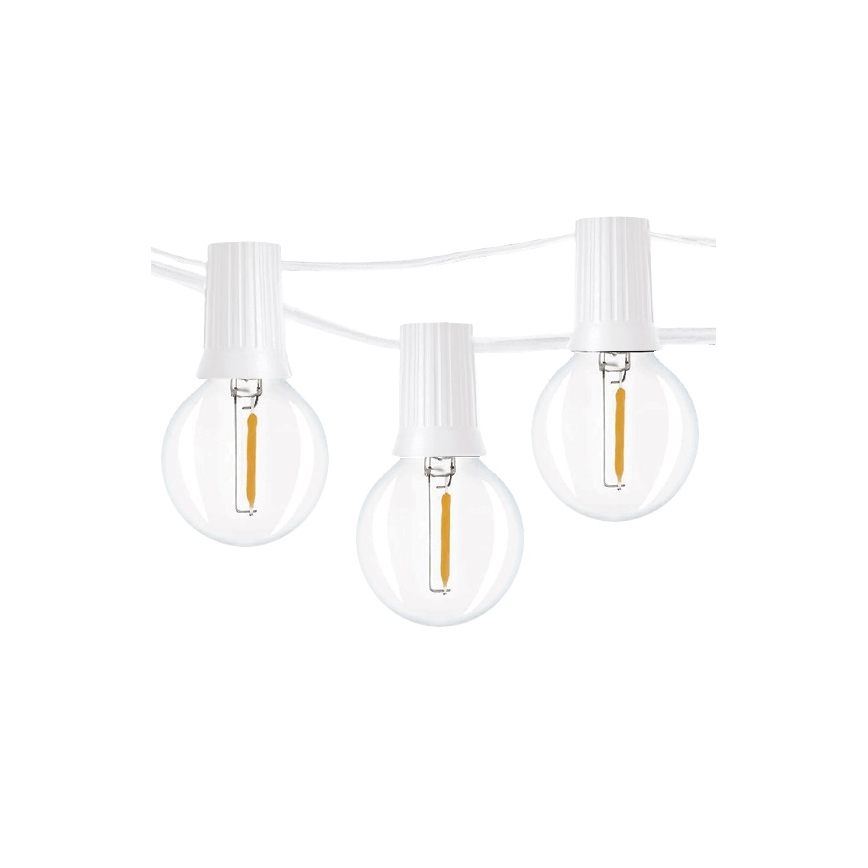 Brilagi - Вулична декоративна LED гірлянда ГІРЛЯНДА 25xE12 20м білий IP44 теплий білий