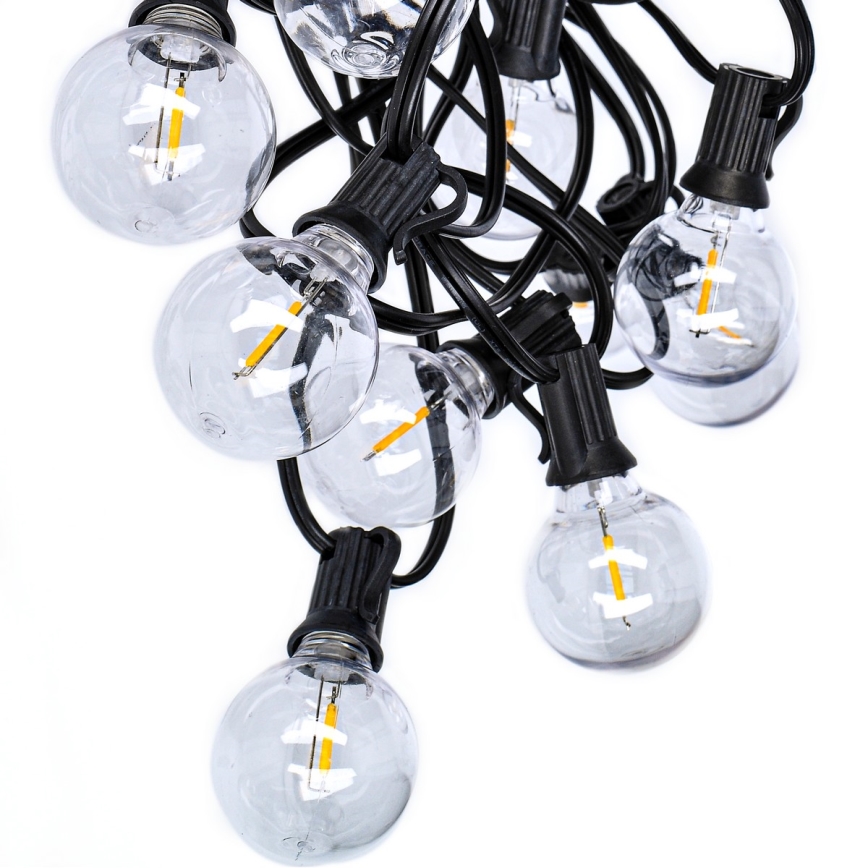 Brilagi - Вулична декоративна LED гірлянда ГІРЛЯНДА 25xE12 20м IP44 холодний білий