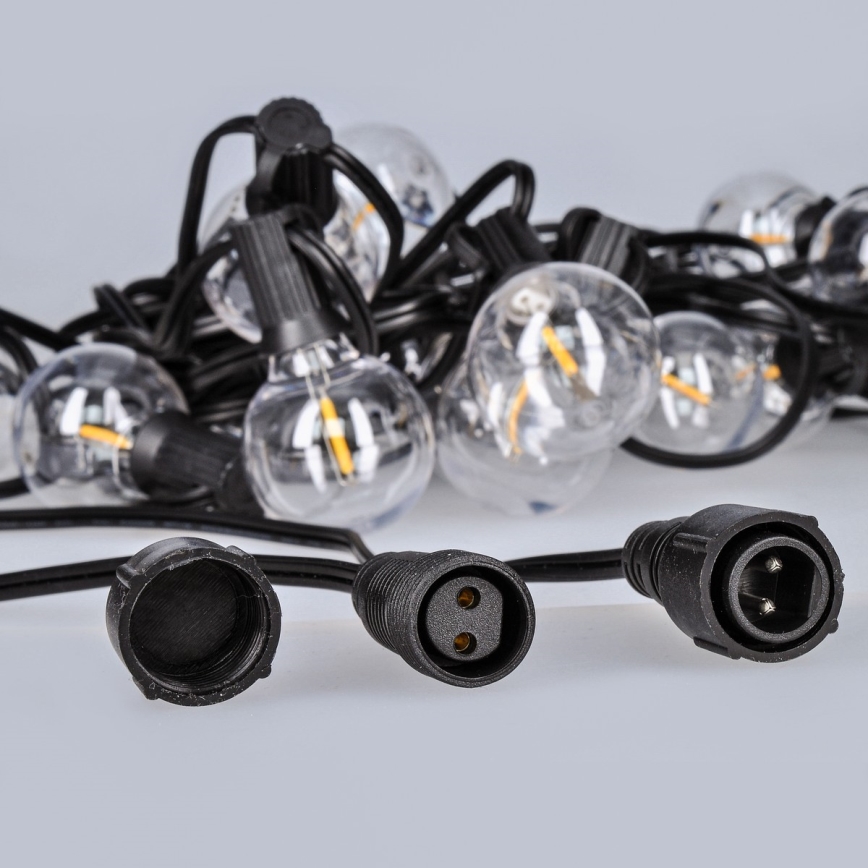 Brilagi - Вулична декоративна LED гірлянда ГІРЛЯНДА 25xE12 20м IP44 холодний білий