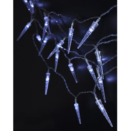 Brilagi - Вулична різдвяна LED гірлянда 50xLED/8 функцій/3xAA 8м IP44 холодний білий