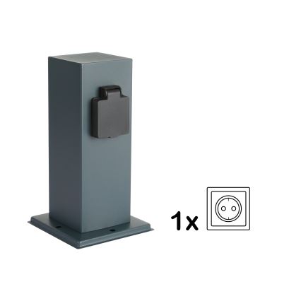 Brilagi - Вулична розеткова колона PILLAR 1Z SCHUKO 230V IP44 антрацит