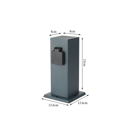 Brilagi - Вулична розеткова колона PILLAR 1Z SCHUKO 230V IP44 антрацит