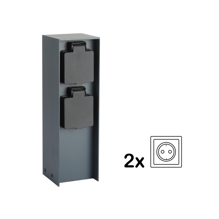 Brilagi - Вулична розеткова колона PILLAR 2Z SCHUKO 230V IP44 антрацит