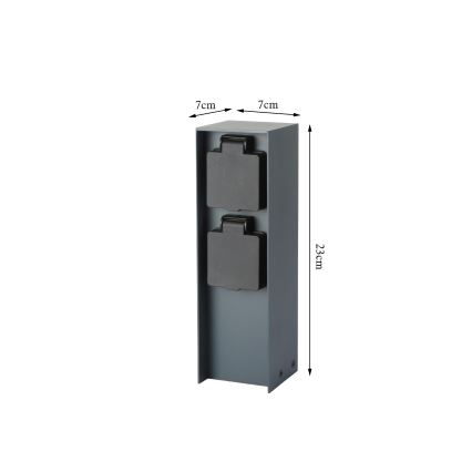 Brilagi - Вулична розеткова колона PILLAR 2Z SCHUKO 230V IP44 антрацит