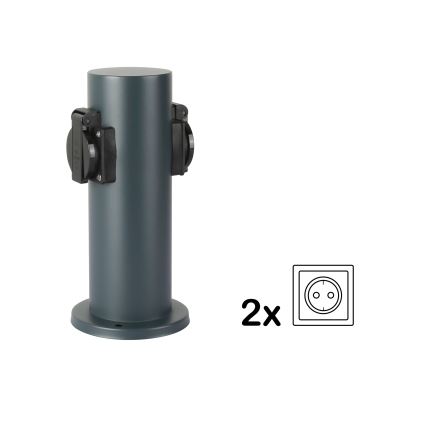 Brilagi - Вулична розеткова колона PILLAR 2Z SCHUKO 230V IP44 антрацит