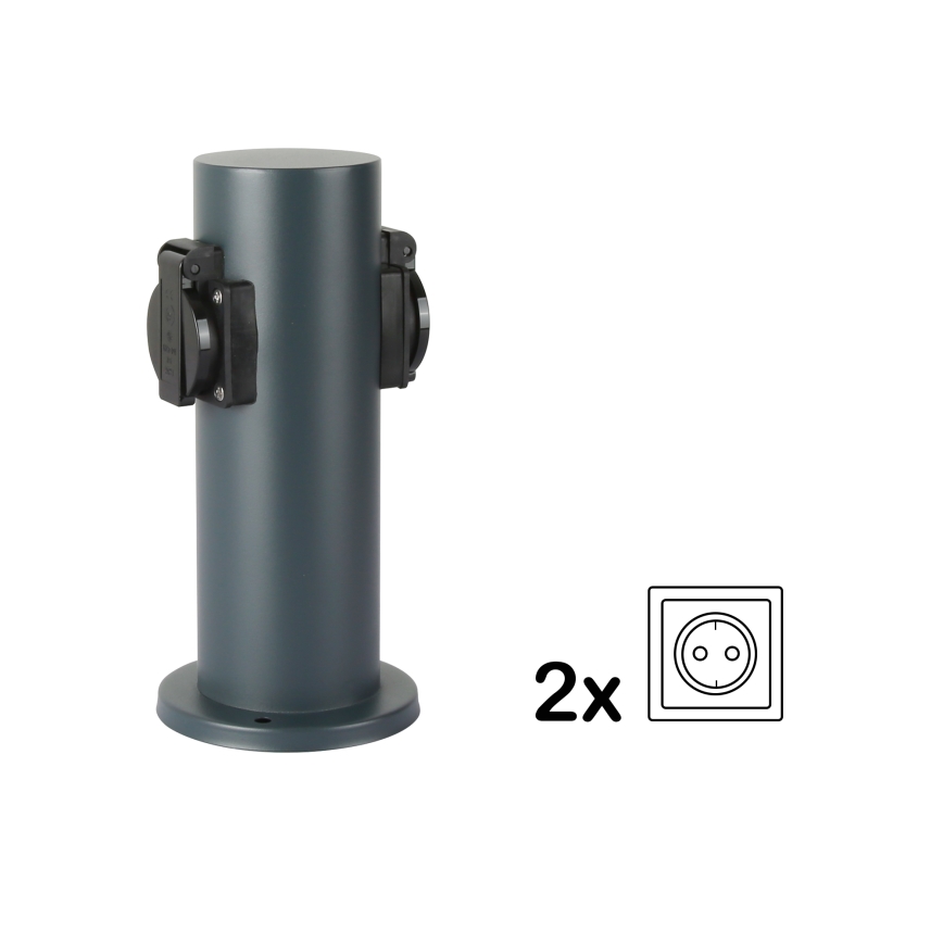 Brilagi - Вулична розеткова колона PILLAR 2Z SCHUKO 230V IP44 антрацит
