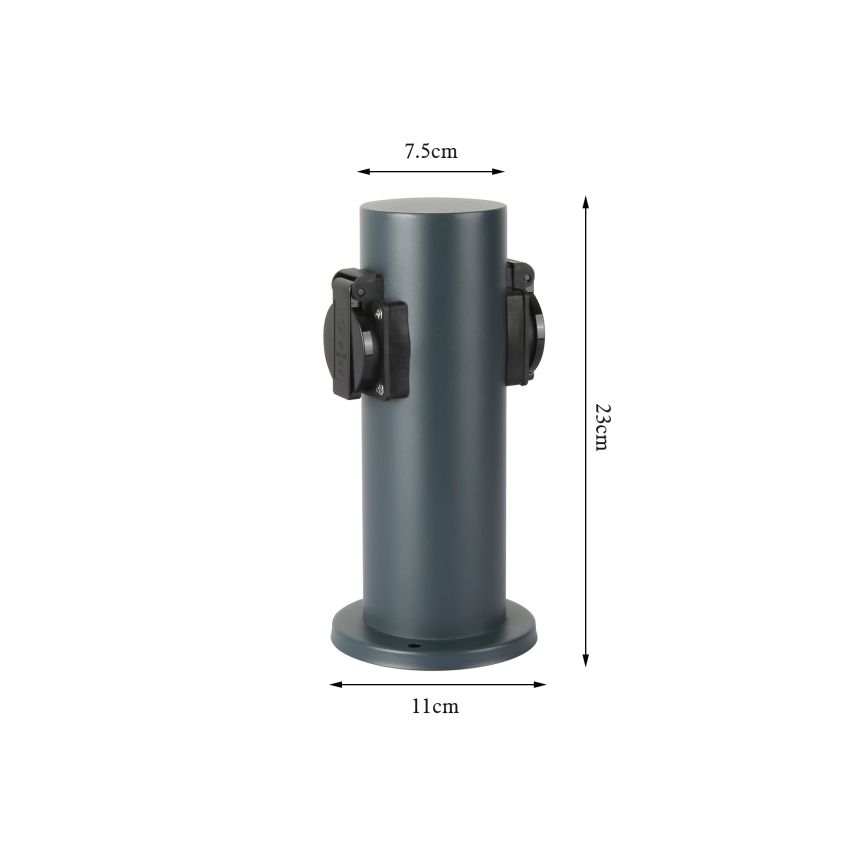Brilagi - Вулична розеткова колона PILLAR 2Z SCHUKO 230V IP44 антрацит