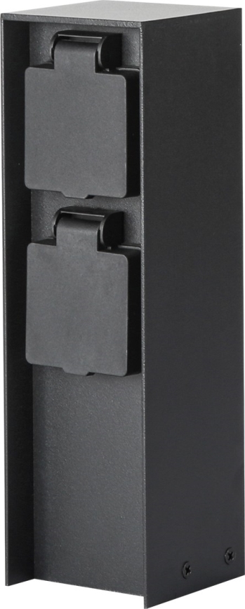 Brilagi - Вулична розеткова колона PILLAR 2Z SCHUKO 230V IP44 чорний