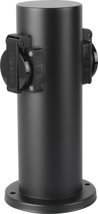 Brilagi - Вулична розеткова колона PILLAR 2Z SCHUKO 230V IP44 чорний