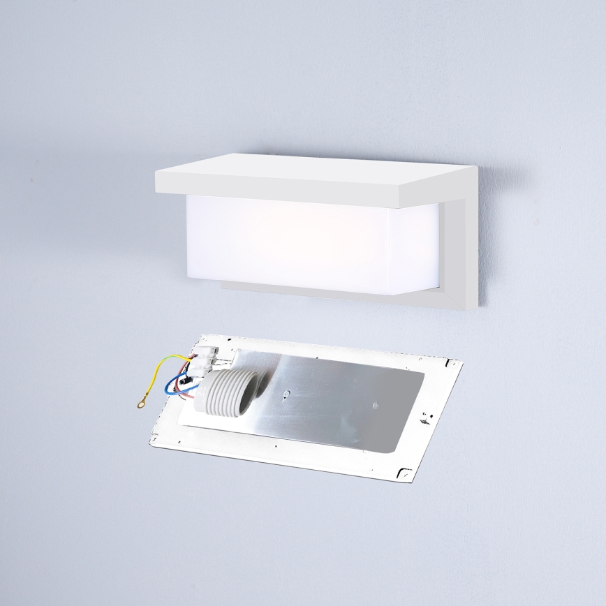Brilagi - Вуличний настінний світильник BRICKY 1xE27/60W/230V білий IP54
