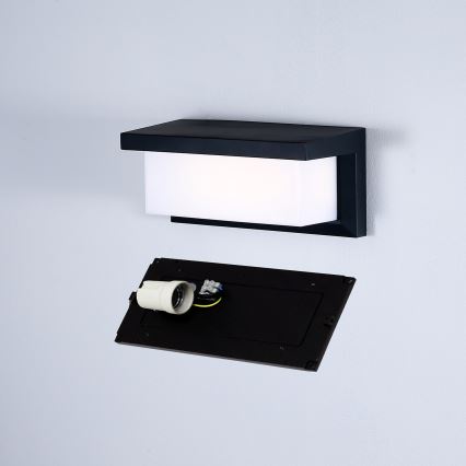 Brilagi - Вуличний настінний світильник BRICKY 1xE27/60W/230V чорний IP54