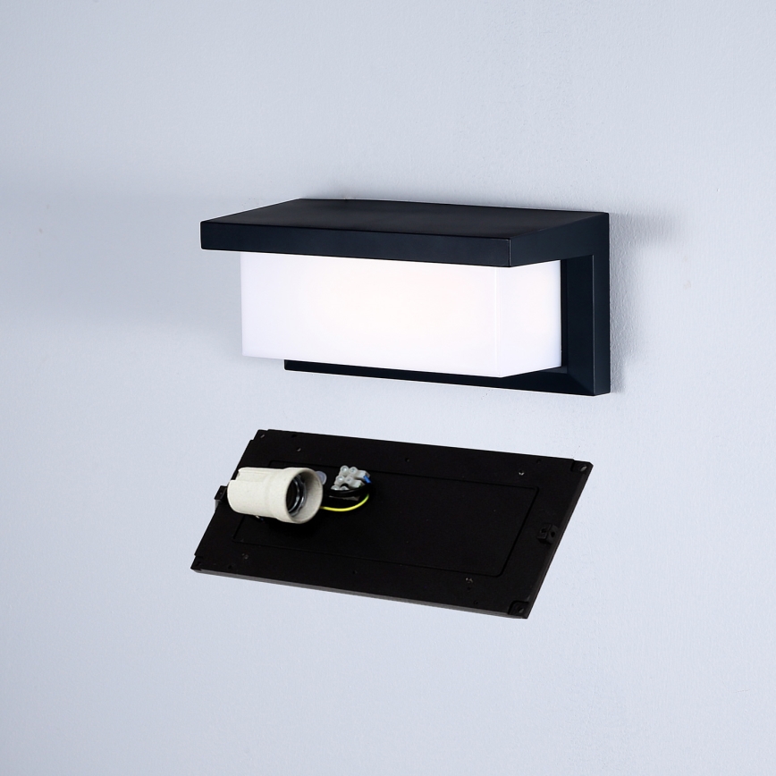 Brilagi - Вуличний настінний світильник BRICKY 1xE27/60W/230V чорний IP54