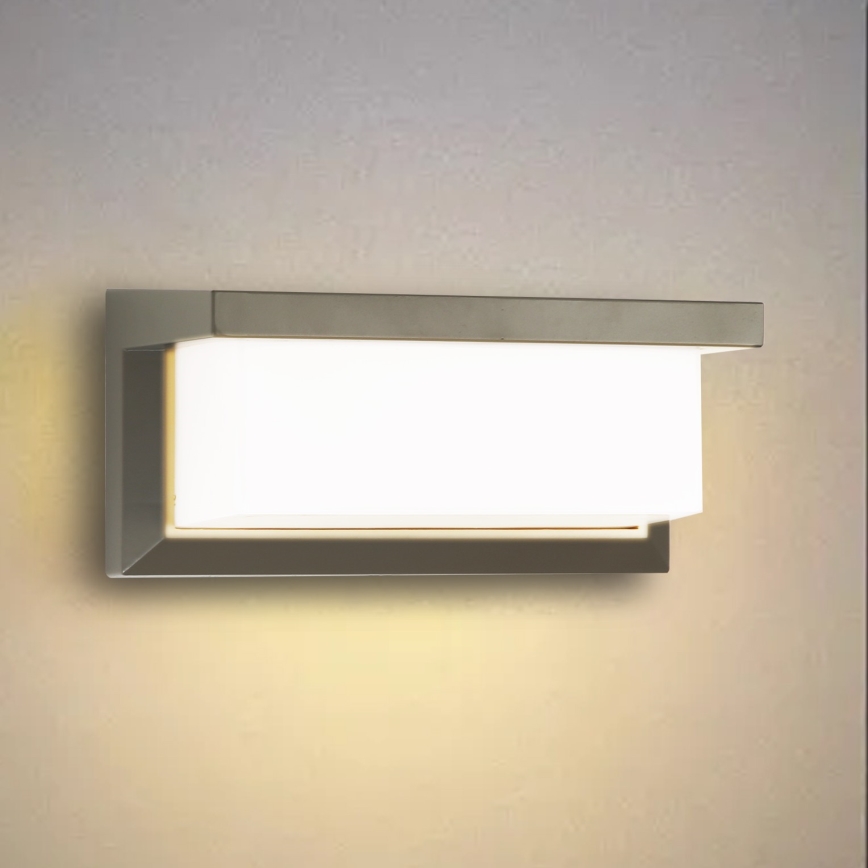 Brilagi - Вуличний настінний світильник BRICKY 1xE27/60W/230V сірий IP54