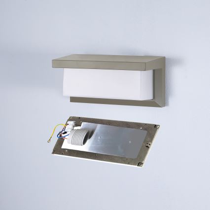 Brilagi - Вуличний настінний світильник BRICKY 1xE27/60W/230V сірий IP54