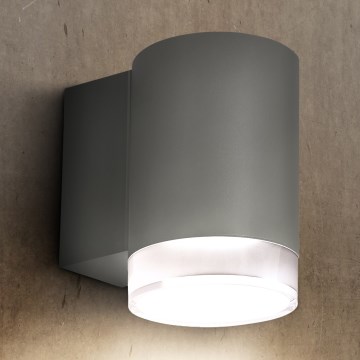 Brilagi - Вуличний настінний світильник MATERA 1xGU10/30W/230V сірий IP54