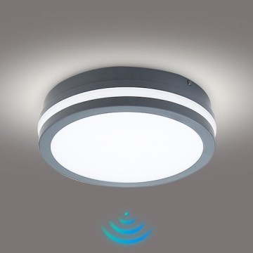 Brilagi - Вуличний світильник з LED та сенсором BENE LED/18W/230V діам. 22 см антрацит IP54