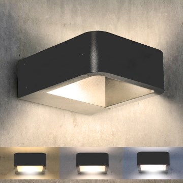 Brilagi - Вуличний світлодіодний настінний світильник BARI LED/7W/230V 3000/4000/6000K антрацит IP54
