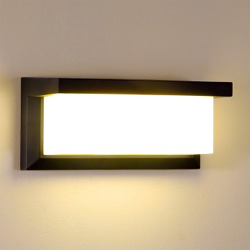 Brilagi - Вуличний світлодіодний настінний світильник BRICKY LED/12W/230V чорний IP54