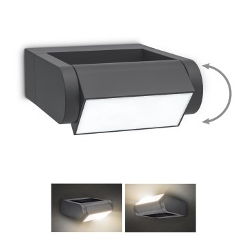 Brilagi - Вуличний світлодіодний настінний світильник CROTONE LED/7W/230V антрацит IP54