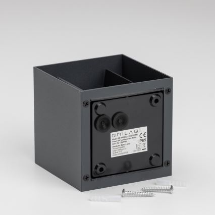 Brilagi - Вуличний світлодіодний настінний світильник CUBE LED/6W/230V антрацит IP54