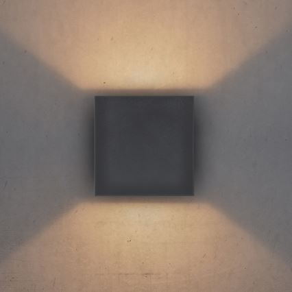 Brilagi - Вуличний світлодіодний настінний світильник CUBE LED/6W/230V антрацит IP54