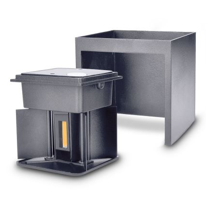 Brilagi - Вуличний світлодіодний настінний світильник CUBE LED/6W/230V антрацит IP54