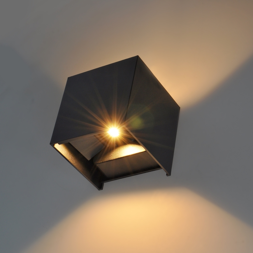 Brilagi - Вуличний світлодіодний настінний світильник CUBE LED/6W/230V IP54