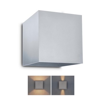 Brilagi - Вуличний світлодіодний настінний світильник CUBE LED/6W/230V сірий IP54