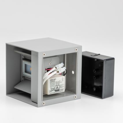 Brilagi - Вуличний світлодіодний настінний світильник CUBE LED/6W/230V сірий IP54