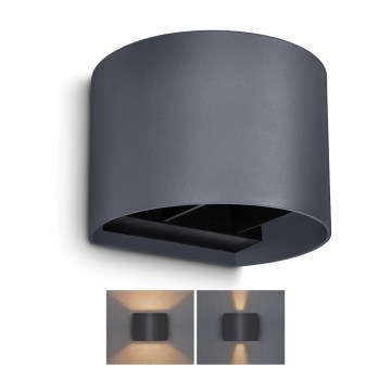 Brilagi - Вуличний світлодіодний настінний світильник RONDO LED/6W/230V антрацит IP54