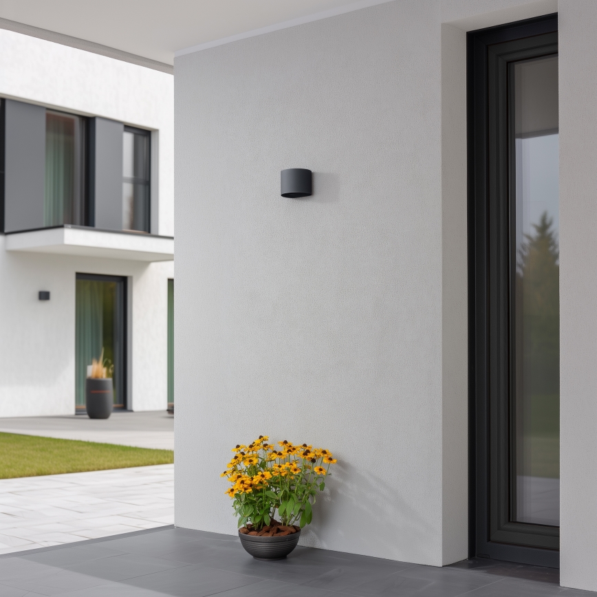 Brilagi - Вуличний світлодіодний настінний світильник RONDO LED/6W/230V антрацит IP54