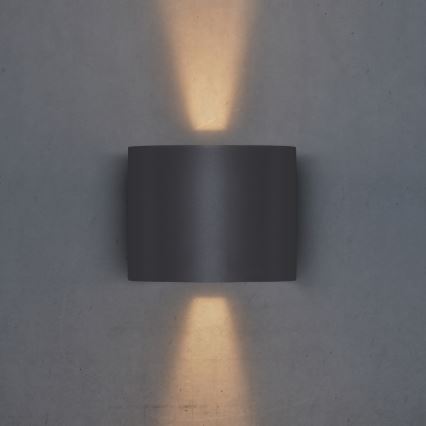 Brilagi - Вуличний світлодіодний настінний світильник RONDO LED/6W/230V антрацит IP54