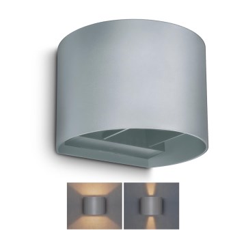 Brilagi - Вуличний світлодіодний настінний світильник RONDO LED/6W/230V сірий IP54