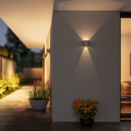 Brilagi - Вуличний світлодіодний настінний світильник RONDO LED/6W/230V сірий IP54