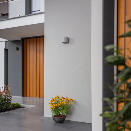 Brilagi - Вуличний світлодіодний настінний світильник RONDO LED/6W/230V сірий IP54