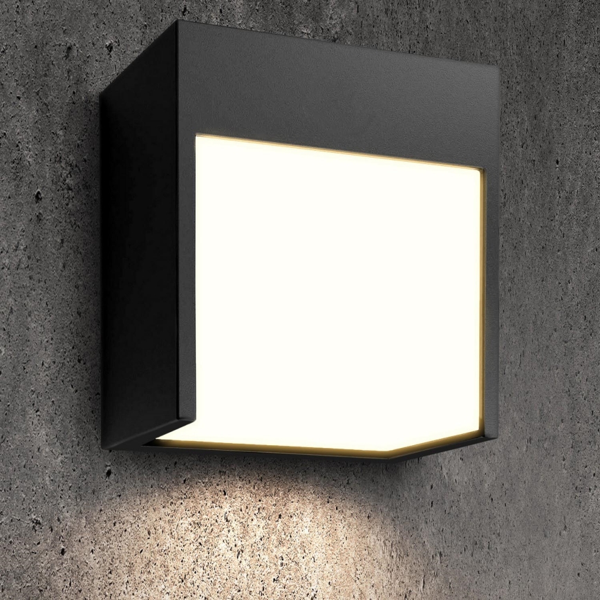 Brilagi - Вуличний світлодіодний настінний світильник TERNI LED/12W/230V чорний IP44