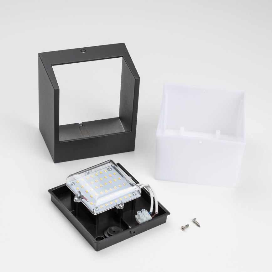 Brilagi - Вуличний світлодіодний настінний світильник TERNI LED/12W/230V чорний IP44